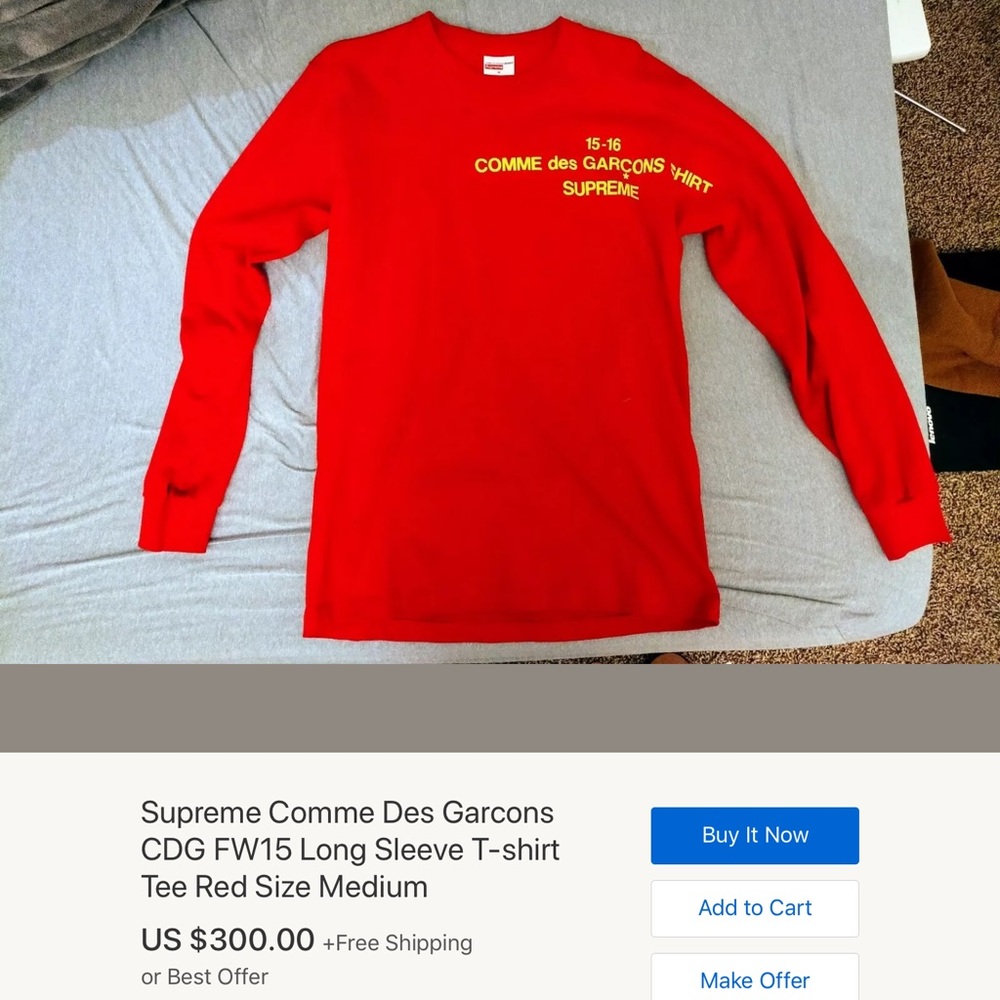 Supreme x Comme Des Garcons Collab long sleeve